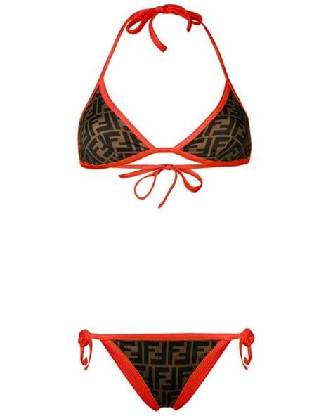 fendi seimsuit|Fendi bikini orange.